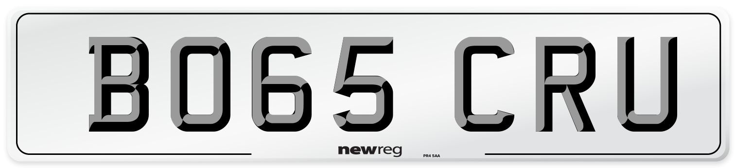 BO65 CRU Number Plate from New Reg